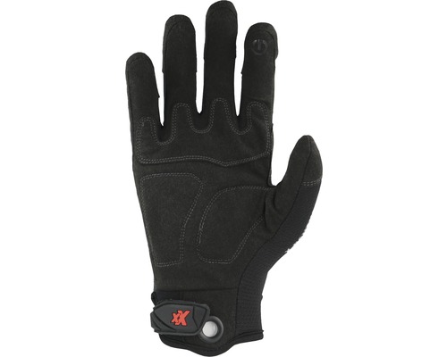 Schwarzer Arbeitshandschuh mit Handflächenverstärkung
