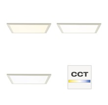 Panneau LED CCT RGB à intensité lumineuse variable 38W 3830 lm 2700-6500 K blanc chaud - blanc lumière du jour hxlxp 50x600x600 mm avec télécommande Lanette blanc-thumb-6