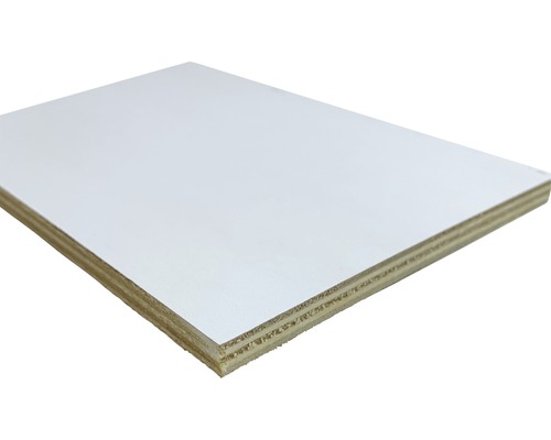 Weiss beschichtete Multiplexplatte