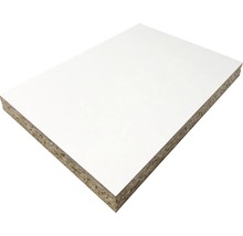 Panneau aggloméré blanc nacré Premium décor 2650x1032x19 mm (découpe pouvant être réservée en ligne)-thumb-1