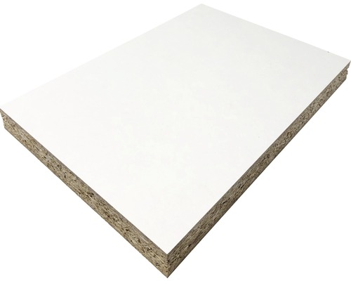 Panneau de particules avec revêtement blanc