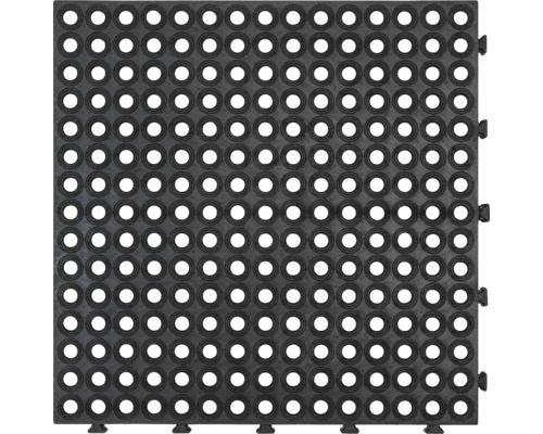 Tapis en puzzle tapis anti-fatigue Drainage anthracite 45x45x2,5 cm lot de 4