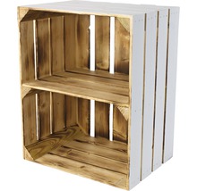 Caisse en bois avec une étagère