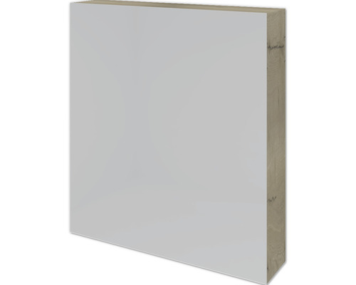 Spiegelschrank Sanox 60 x 12 x 65 cm französiche Eiche 1-türig doppelt verspiegelt Arbeitsplatte mit Holzstruktur