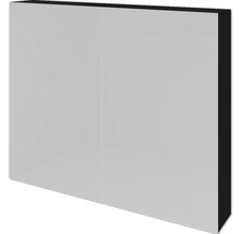 Armoire de toilette Sanox 80 x 13 x 65 cm noir mat 2 portes