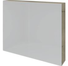 Spiegelschrank Sanox 80 x 12 x 65 cm französiche Eiche 2-türig doppelt verspiegelt