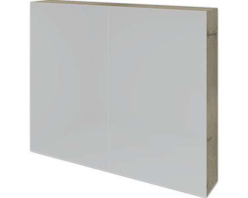 Armoire de toilette Sanox 80 x 12 x 65 cm chêne français 2 portes miroirs doubles