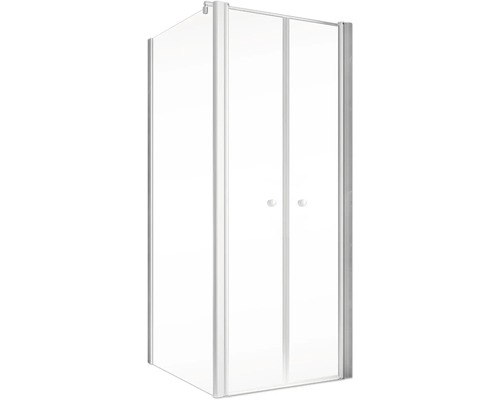 Eckdusche mit zwei Drehtüren