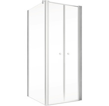 Duschtür mit Seitenwand und Pendeltür SCHULTE Garant 2.0 ExpressPlus 90 x 90 cm Profil aluminium Klarglas schmutzabweisende Glasbeschichtung Türanschlag rechts Seitenwandanschlag links