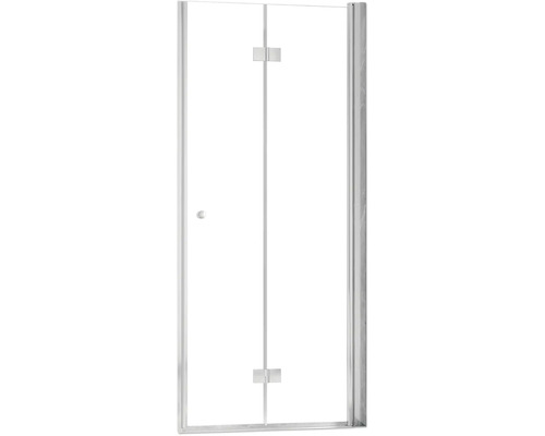 Porte de douche avec poignée de porte et charnières