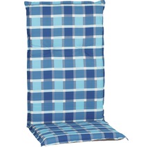 Coussin de chaise de jardin à carreaux bleus
