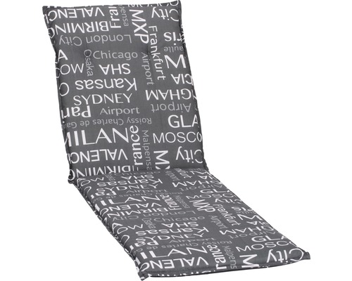 Coussin pour chaise longue relax Bunia 60 x 60 cm coton-tissu mélangé gris