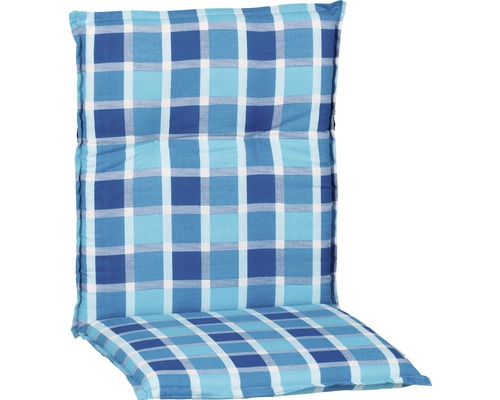Galette d'assise pour siège à dossier bas relax Bellona 60 x 50 cm coton-tissu mélangé bleu