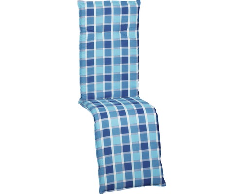 Coussin pour siège à dossier haut Bellona 60 x 50 cm coton-tissu mélangé bleu