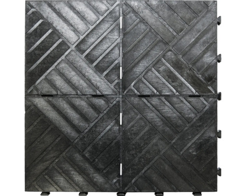 Tapis en puzzle tapis anti-fatigue Solid anthracite 45x45x2,5 cm lot de 4