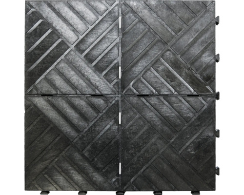 Tapis en puzzle tapis anti-fatigue anthracite 45x45x2 cm lot de 4