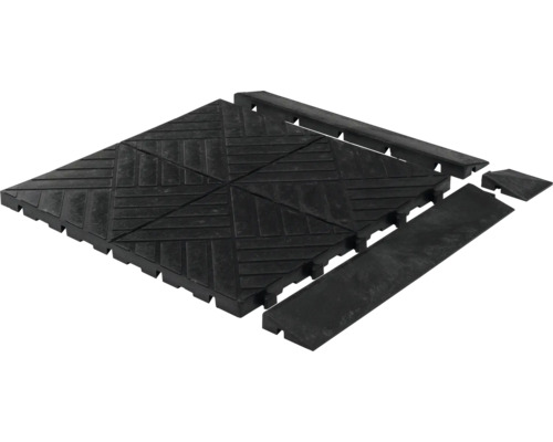 Dalles de terrasse carrées en plastique avec connecteurs