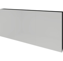 Spiegelschrank Sanox 140 x 13 x 65 cm schwarz matt 3-türig