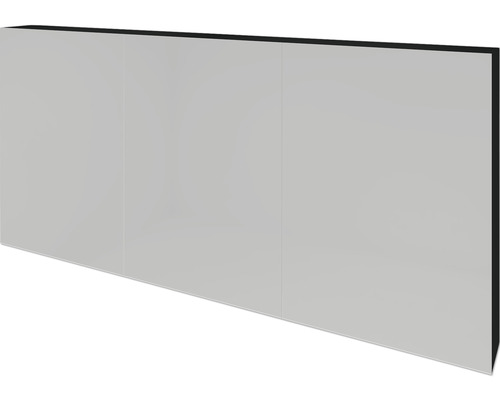 Spiegelschrank Sanox 140 x 13 x 65 cm schwarz matt 3-türig
