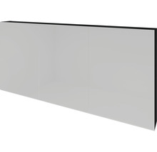 Spiegelschrank Sanox 140 x 12 x 65 cm schwarz matt 3-türig doppelt verspiegelt