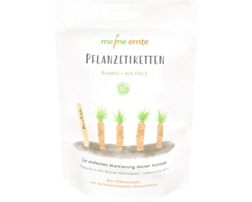 Étiquettes de plantation meine ernte lot de 25 bois Étiquettes pour plantes Meine Ernte en bois, 25 pièces, pour le marquage des semis