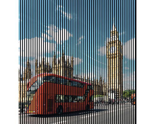 Panneau acoustique impression numérique London 1 2400 x 2253 x 19 mm set = 4 panneaux individuels