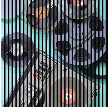 Panneau acoustique impression numérique Tape 2 1195 x 1133 x 19 mm set = 2 panneaux individuels