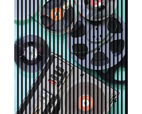 Akustikpaneel digital bedruckt Tape 2 1195 x 1133 x 19 mm Set = 2 Einzelpaneele