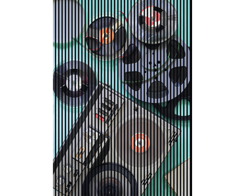 Akustikpaneel digital bedruckt Tape 2 2400 x 1693 x 19 mm Set = 3 Einzelpaneele Akustikpaneel digital bedruckt Tape 2 2400 x 1693 x 19 mm Set = 3 Einzelpaneele