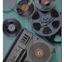 Akustikpaneel digital bedruckt Tape 2 2400 x 2253 x 19 mm Set = 4 Einzelpaneele