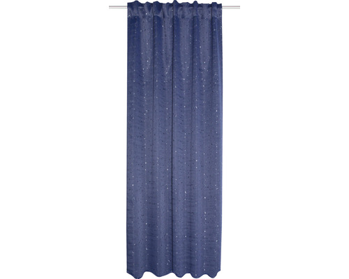 Rideau obscurcissant avec ruban combiné Cielo bleu avec scintillement 135x245 cm