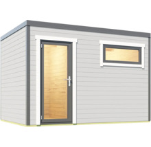 Gartenhaus weka S 445 Gr. 2 inkl. Fußboden 350 x 254,1 cm hellgrau