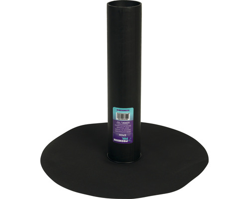 Évacuation de toit/Écoulement pluvial PREMIUMFOL® EPDM 90° pour toit plat rond noir 63 mm