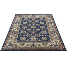 Tapis bleu avec motif oriental