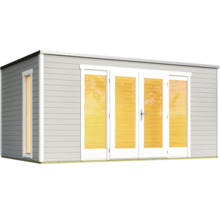 Gartenhaus weka P 2 inkl. Fußboden 450 x 302,5 cm hellgrau