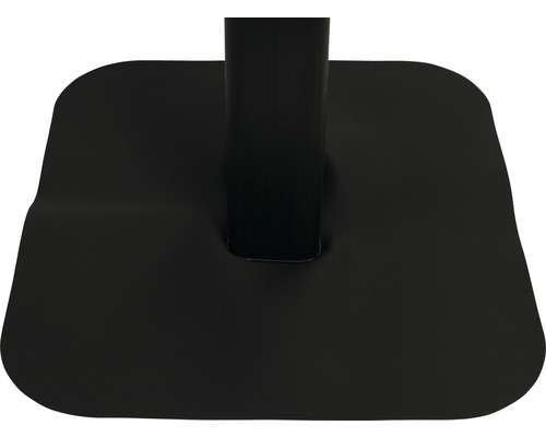 Base de lampe noire en métal de forme carrée