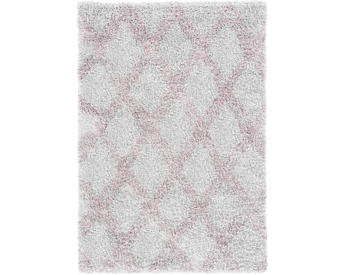 Teppich Ethno raute pink/grau 80x150cm