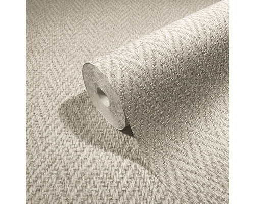 Rouleau de papier peint intissé avec motif textile