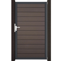 Portillon de jardin avec lames horizontales et poignée