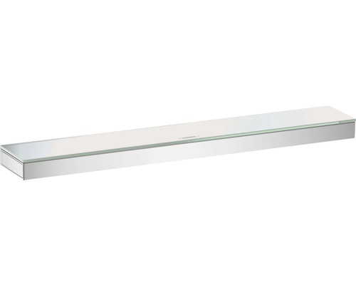 Tablette hansgrohe Rainfinity 500 26844000 50 cm chromée/vitre réfléchissante Étagère de douche en verre et métal