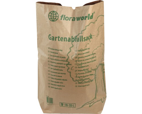 Sac en papier pour déchets verts 110 - 120 l Sac à déchets de jardin en papier avec impression