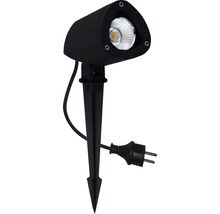 Spot extérieur LED IP65 7,5W 650 lm 3000 K blanc chaud Gartia noir avec piquet de terre 1 ampoule 38°-thumb-1