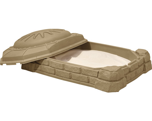 Sandkasten mit Deckel im Steindesign