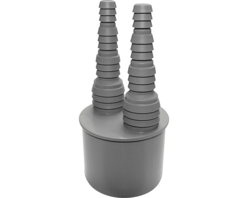 Embout cannelé double Airfit DN 50 pour diamètre du tuyau 8 - 19 mm