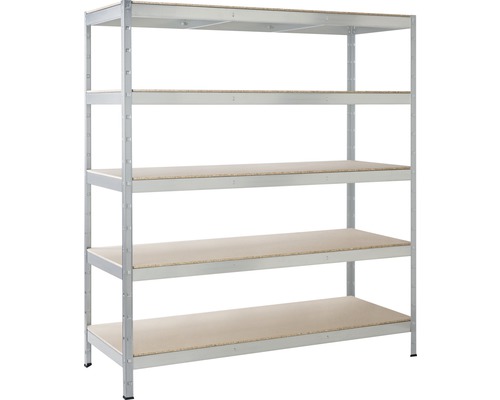 Étagère de base Schulte Regalwelt galvanisé 1800,0 x 1300,0 x 450,0 mm 5 tablettes capacité de charge 750,0 kg