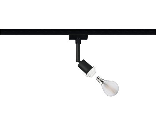 Paulmann URail Spot 1-flammig DecoSystems schwarz/matt 230V Stromschienenleuchte mit LED-Lampe