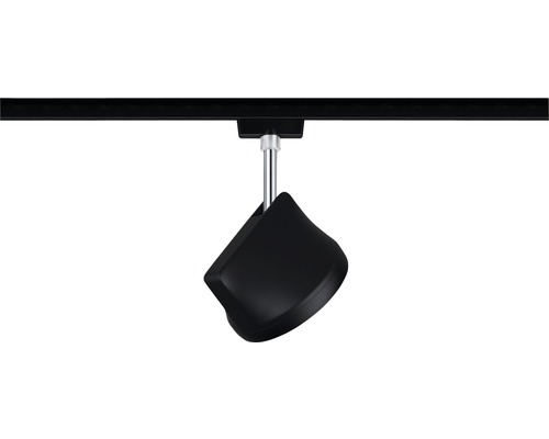 Spot de plafond noir sur un rail