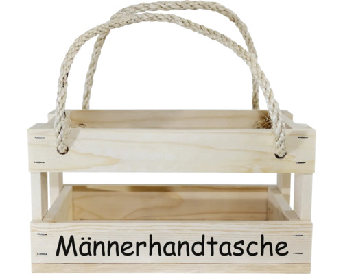 Transportbox Allzweckkiste Männerhandtasche Holz 160 x 135 x 265 mm