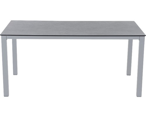 Table de jardin Sola 160x90 cm aluminium argent