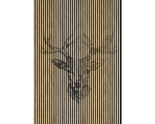 Akustikpaneel digital bedruckt Deer 1 2400 x 1693 x 19 mm Set = 3 Einzelpaneele Akustikpaneel digital bedruckt Deer 1 2400 x 1693 x 19 mm Set = 3 Einzelpaneele